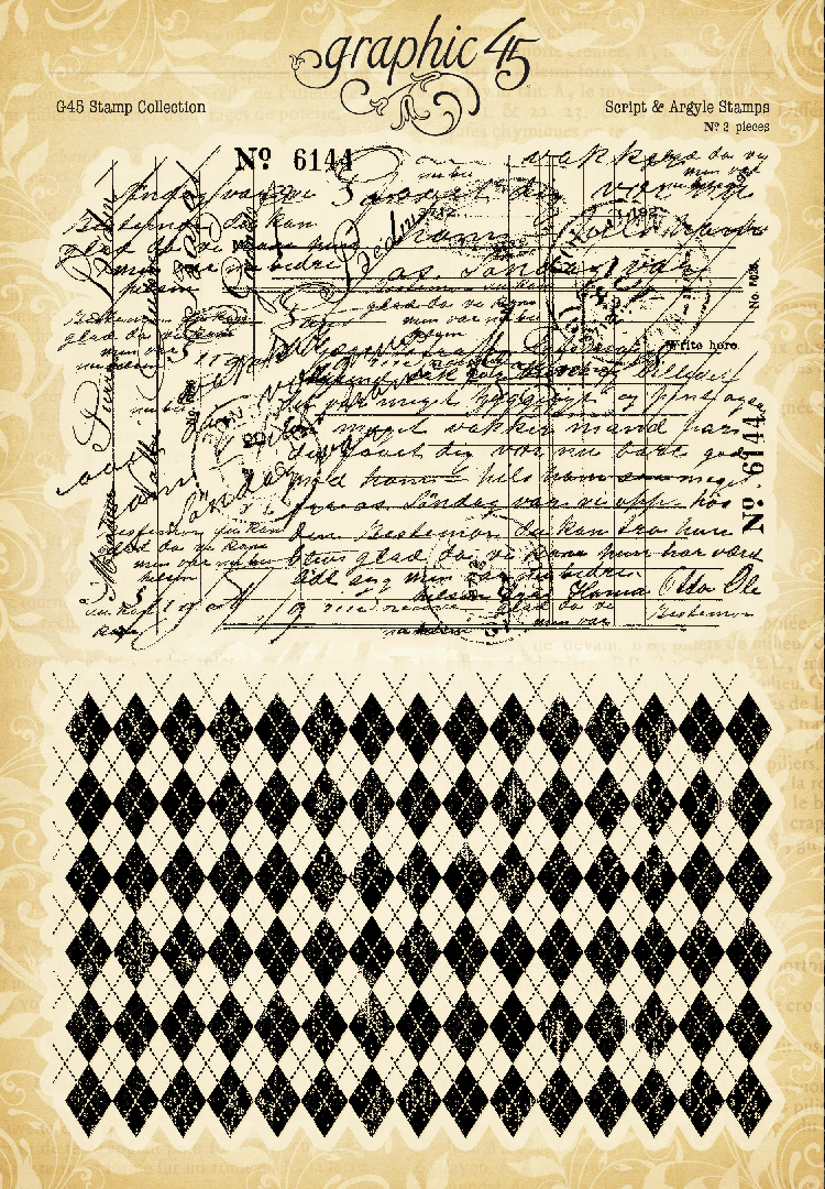 Grafische 45 Script- en Argyle-stempels